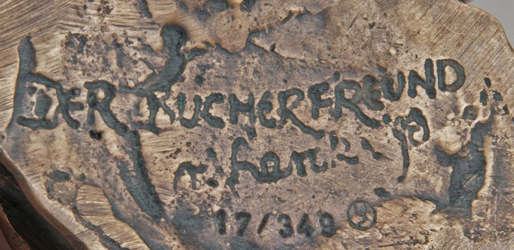 Bronze-Skulptur 'Der Bücherfreund' - Bild 3