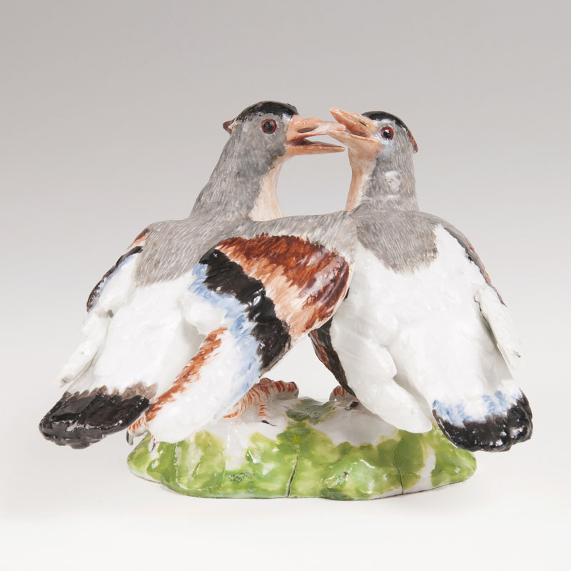 A porcelain group of billing doves - image 2