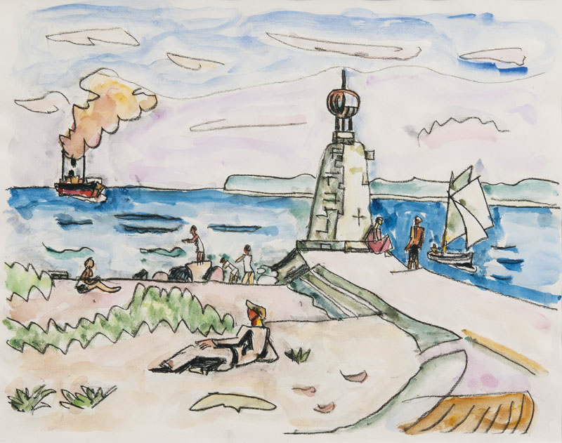 Bathers by a Sea Mark