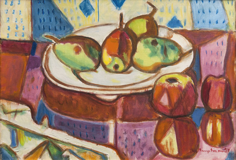 Table Still Life with Pears and Apples