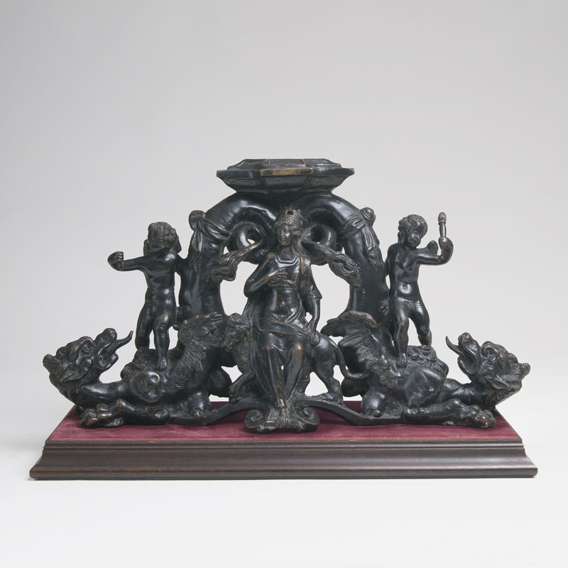 A rare Renaissance Andiron with Allegory of Africa