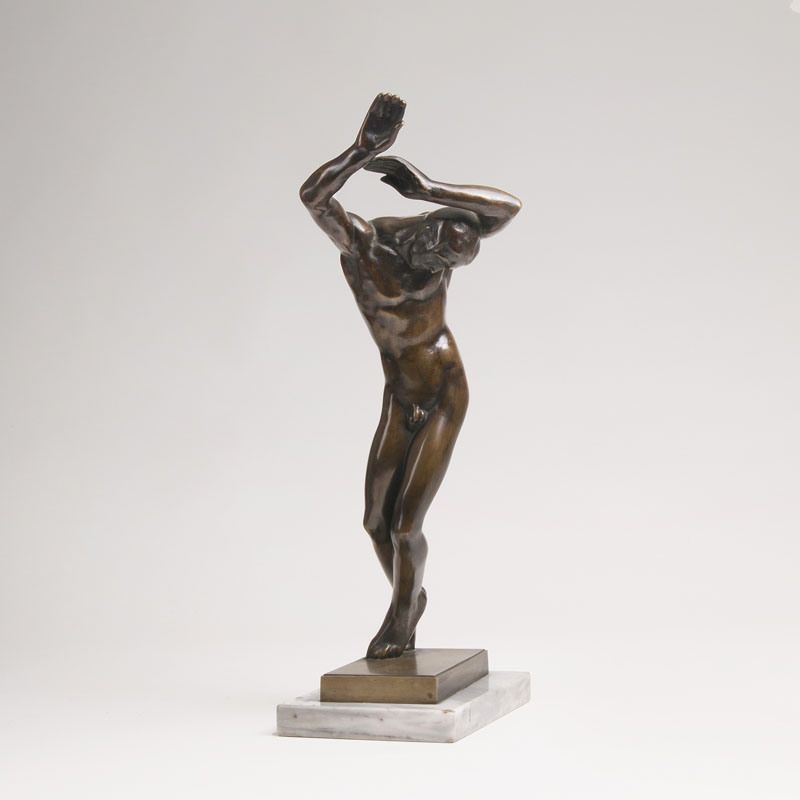 A bronze sculpture 'The Wounded'
