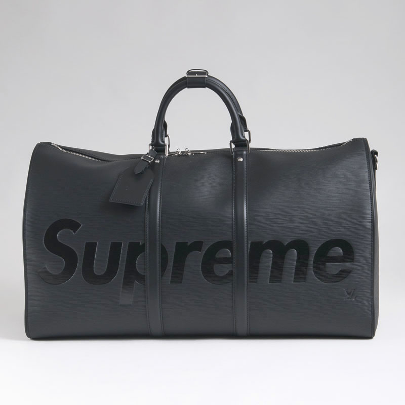 An iconic LV x Supreme Keepall 55 Bandoulière - image 2