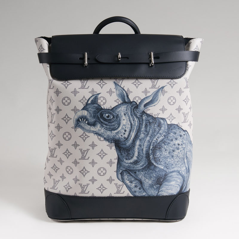 An iconic Jake & Dinos Chapman Steamer Backpack 'Rhinoceros'