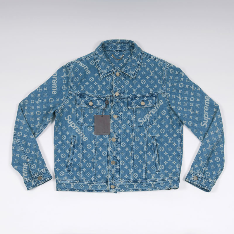 Ikonische LV x Supreme Jacquard Denim Trucker Jacket