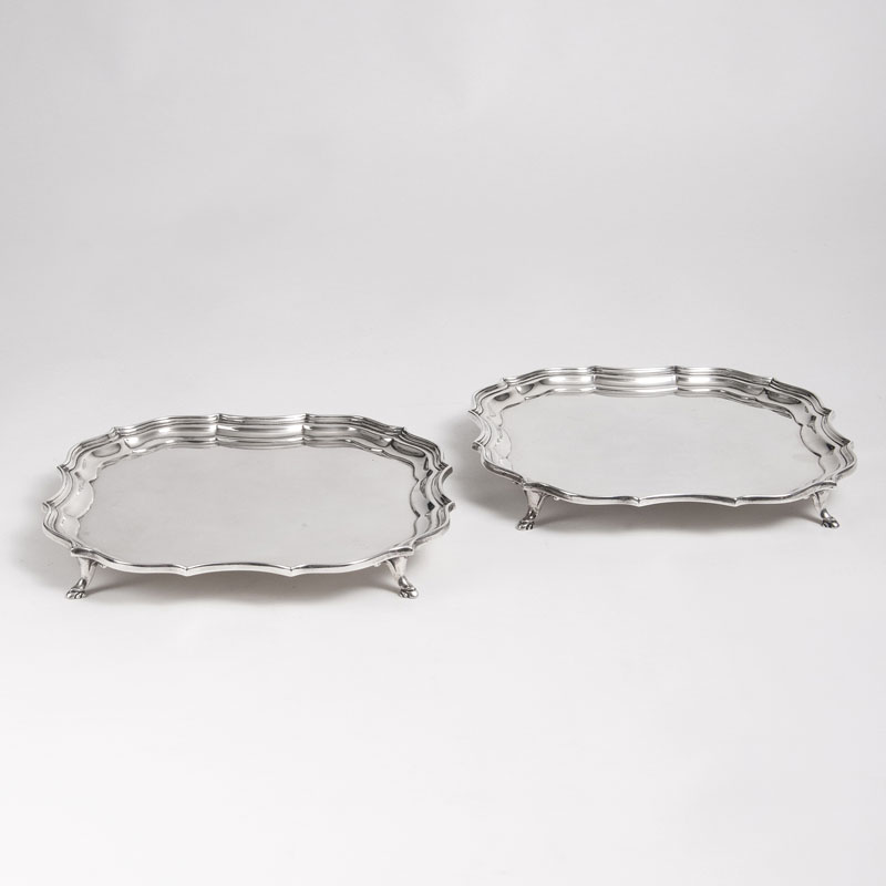 A pair of english salver