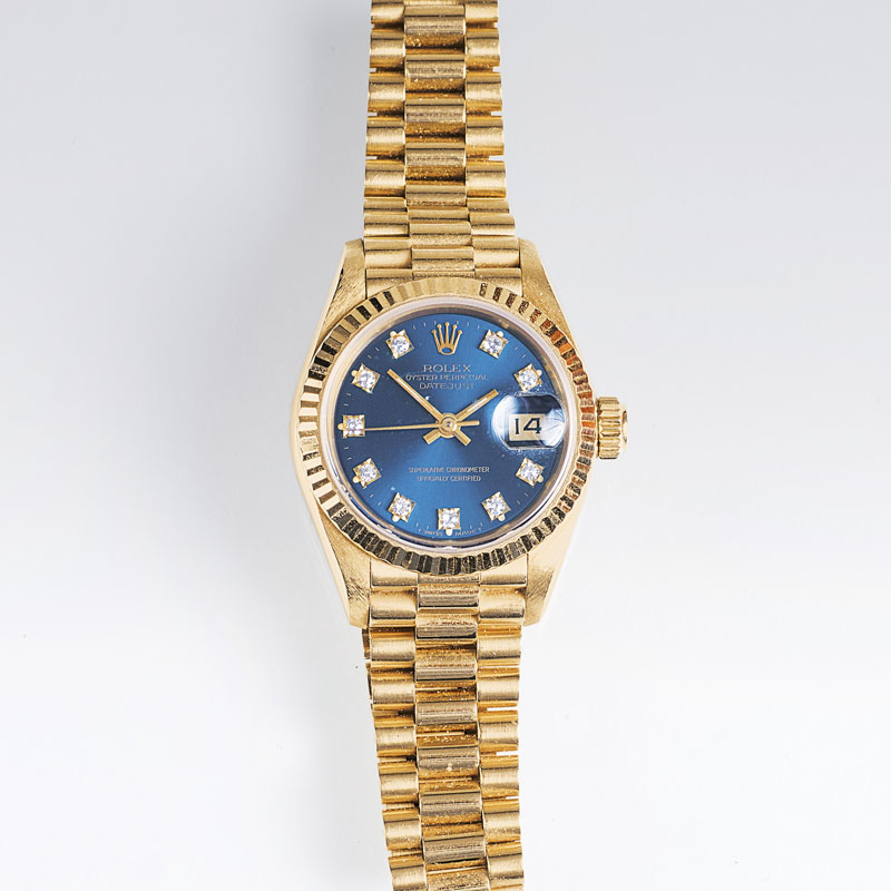 A lady's wristwatch 'Oyster Perpetual Lady Datejust' with diamonds