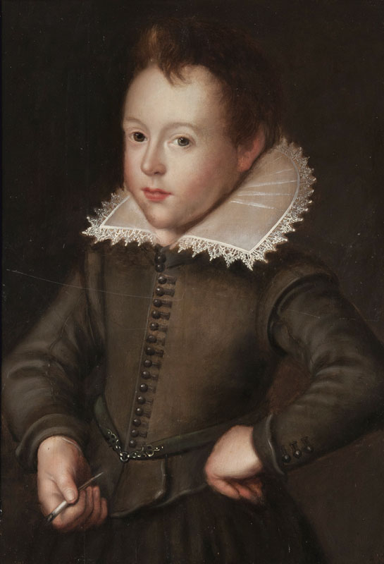 Portrait of a Boy with a brown and a blue Eye