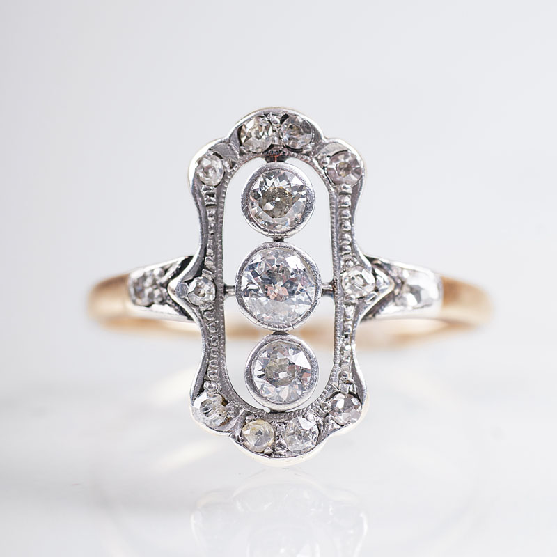 Jugendstil Diamant-Ring