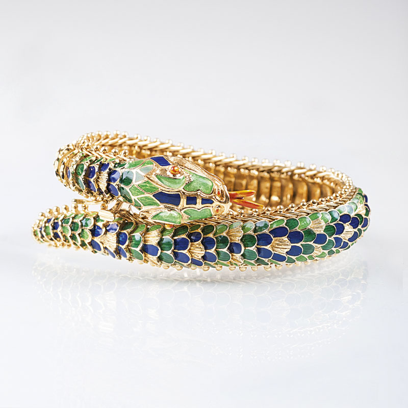 An extraordinary Vintage bracelet 'Snake'