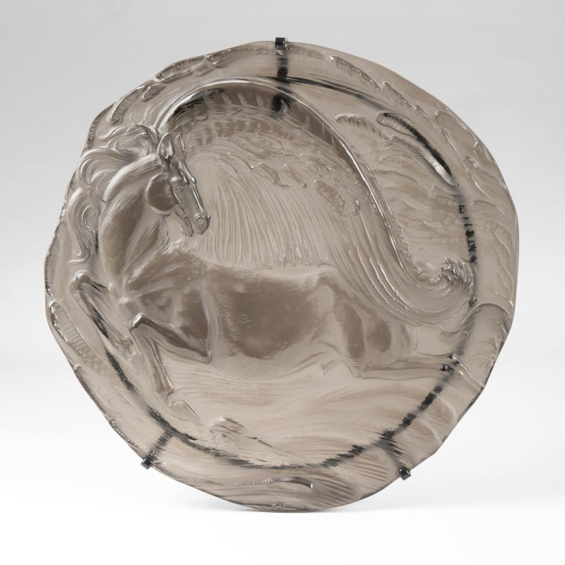 A glass relief 'Pegasus'