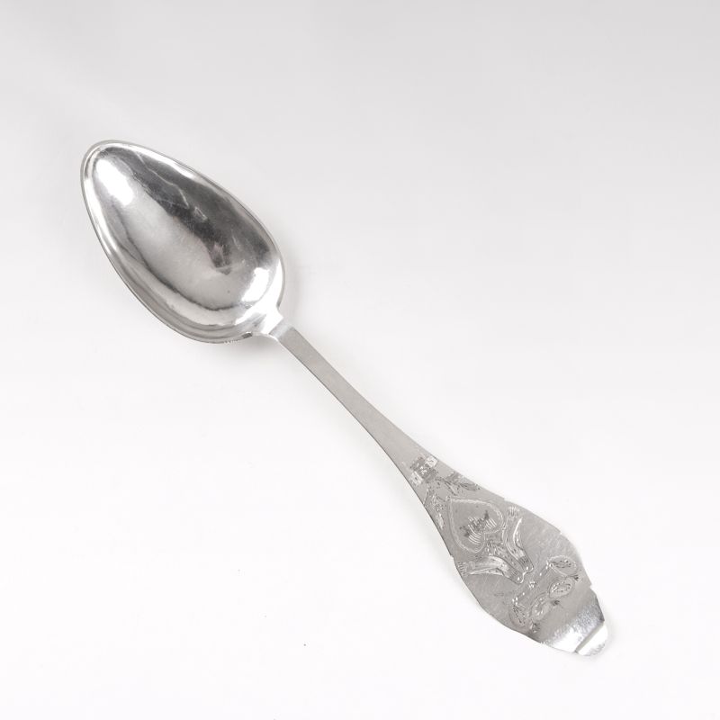 A Biedermeier wedding spoon