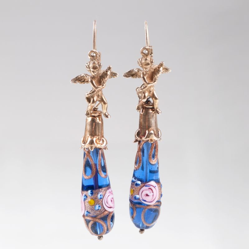 A pair of Murano earpendants