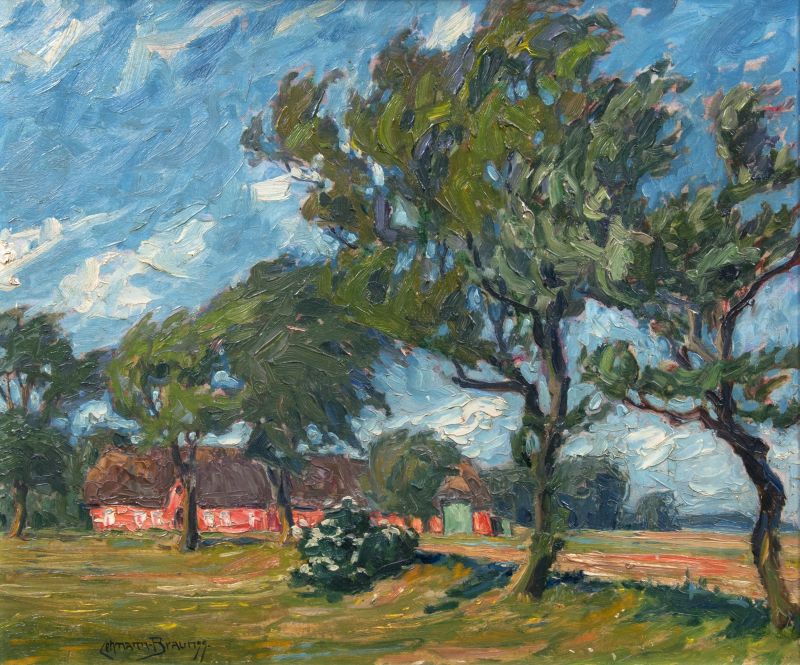 Farm Yard and Trees