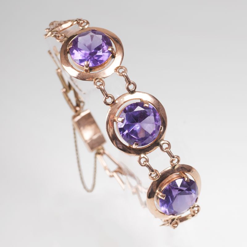 A Vintage alexandrite gold bracelet