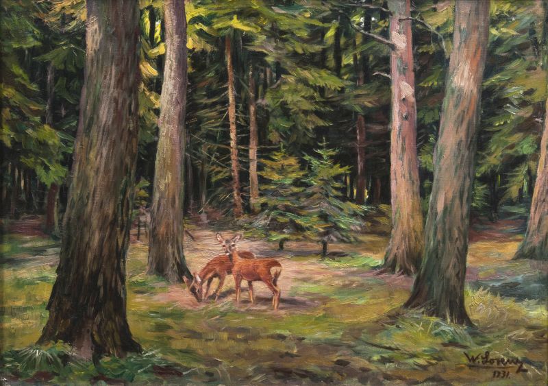 Willi Lorenz - Rehe im Königsforst bei Köln Rehe im Königsforst bei Köln