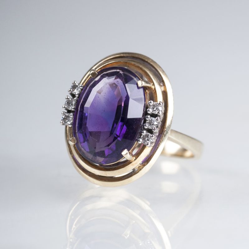 Amethyst-Brillant-Ring