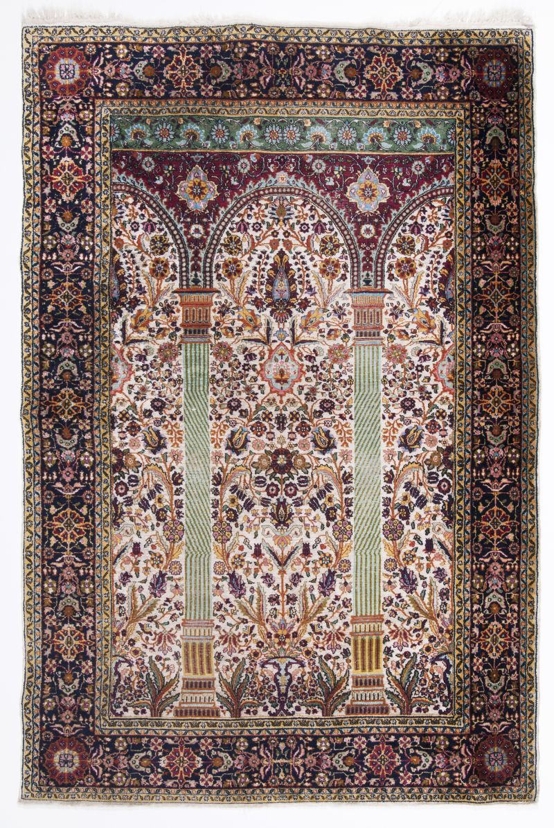 Seiden-Gebetsteppich 'Hereke' Seiden-Gebetsteppich 'Hereke'