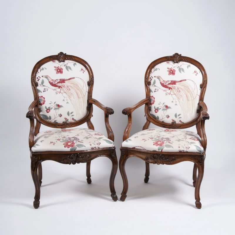 Paar barocker Armlehnstühle - Bild 2