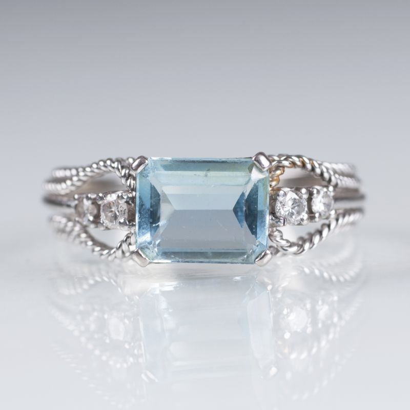 Aquamarin-Brillant-Ring