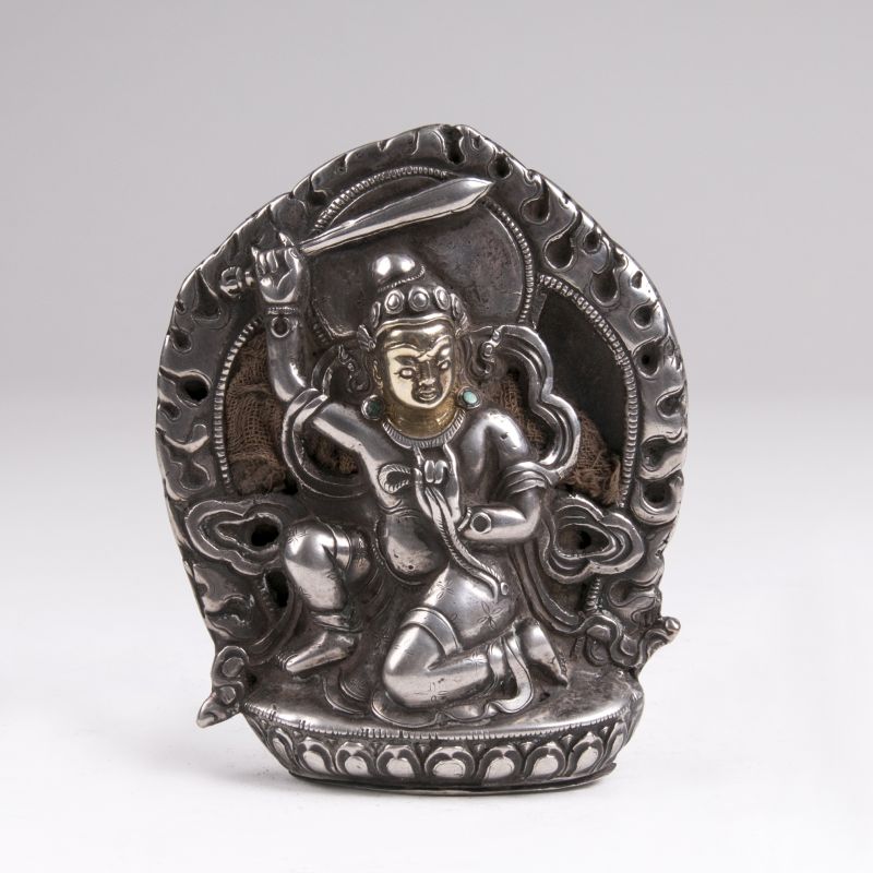 A Silver Relief 'Deity Achala'