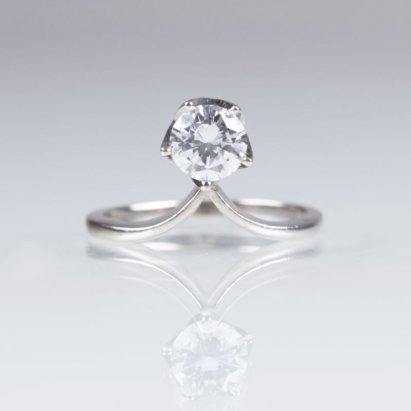 A solitaire diamond ring