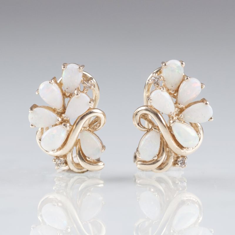 Paar Opal-Ohrringe