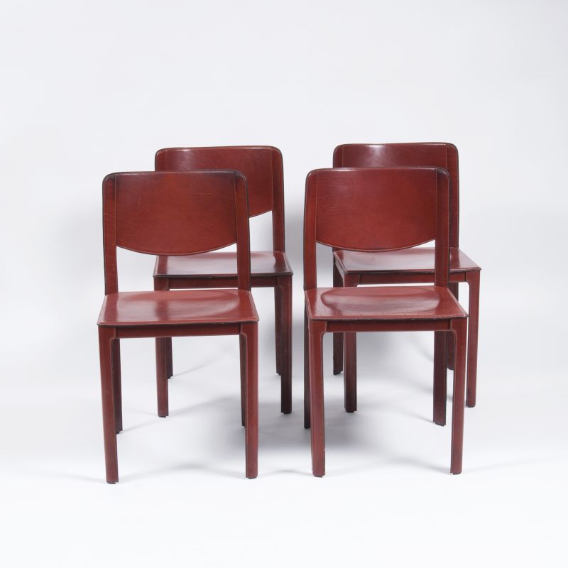A Set of Four Vintage Leather Chairs 'Sistina SN2' - image 2