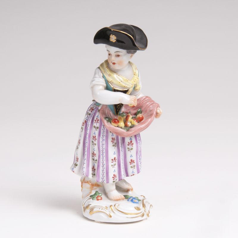 A Porcelain Figure 'Gardener with Fruits'