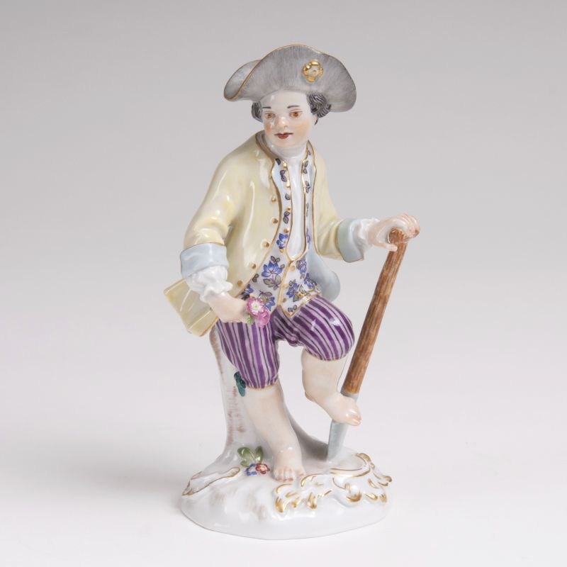 A Porcelain Figure 'Gardener with Spade'