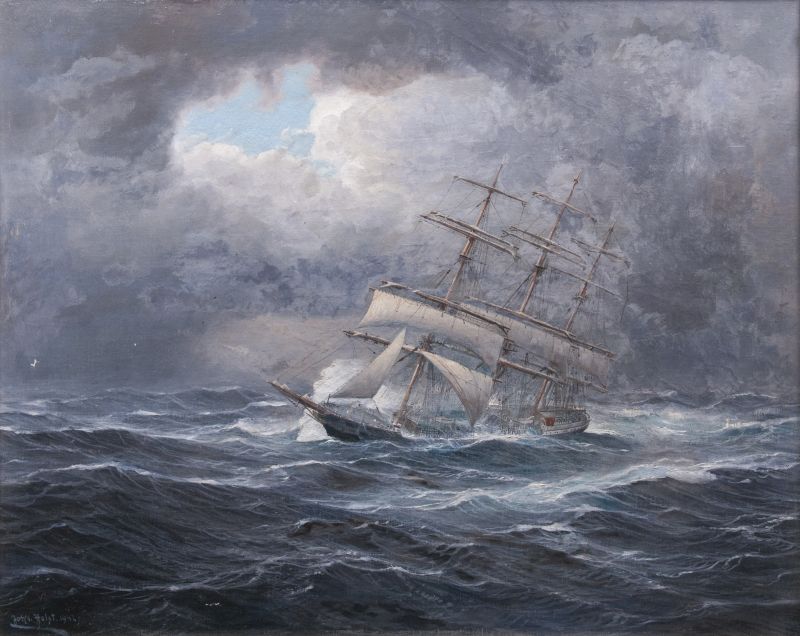 Three-Master in Choppy Sea