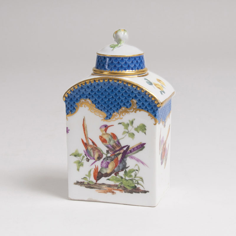 A Tea Caddy with Bird Painting