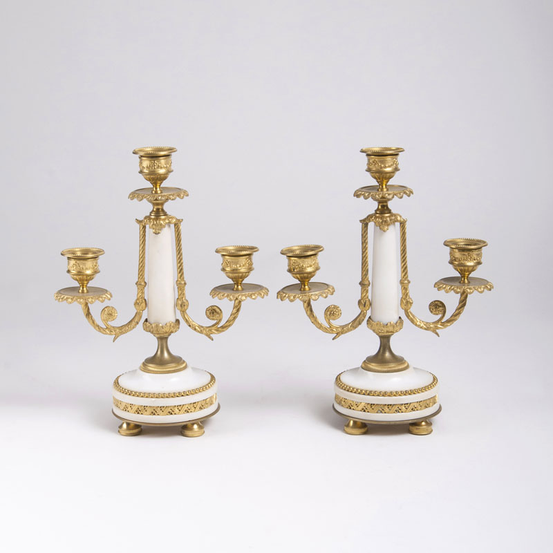 A Pair of Napoleon III Table Candelabras