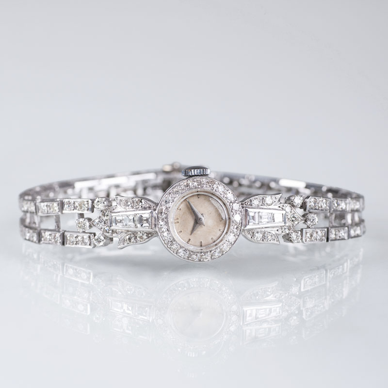 A Vintage ladie's wrist watch with diamonds