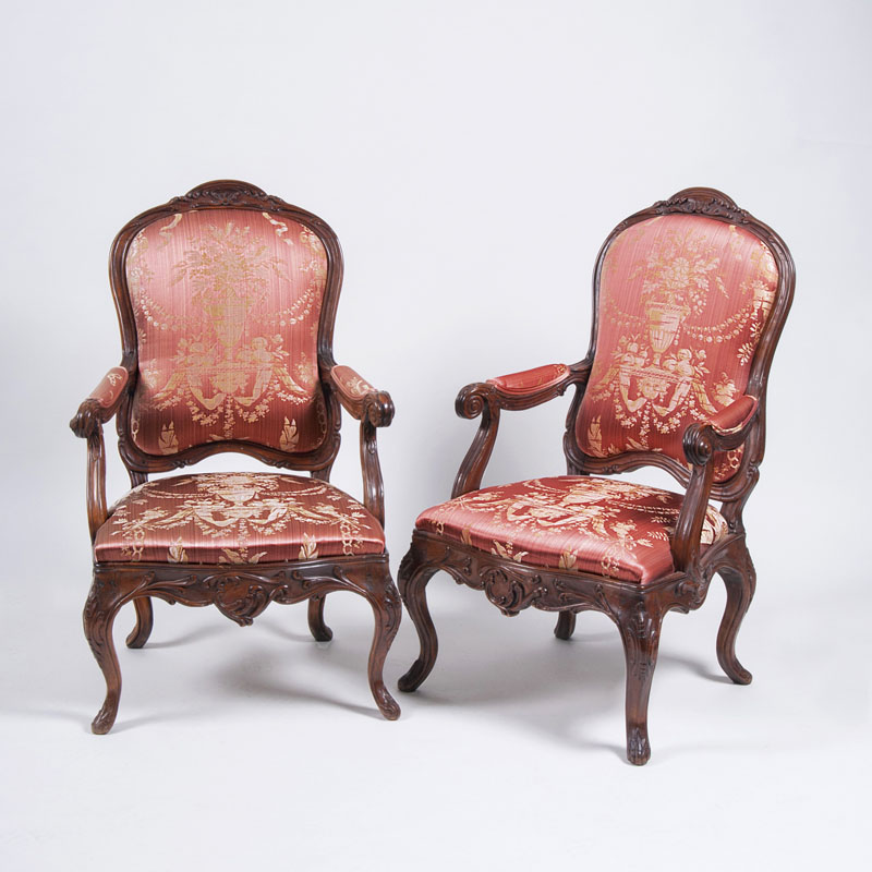 A Pair of Baroque Armchairs