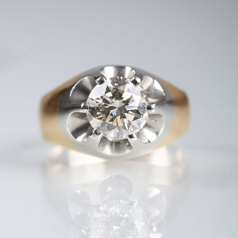 A solitaire diamond ring