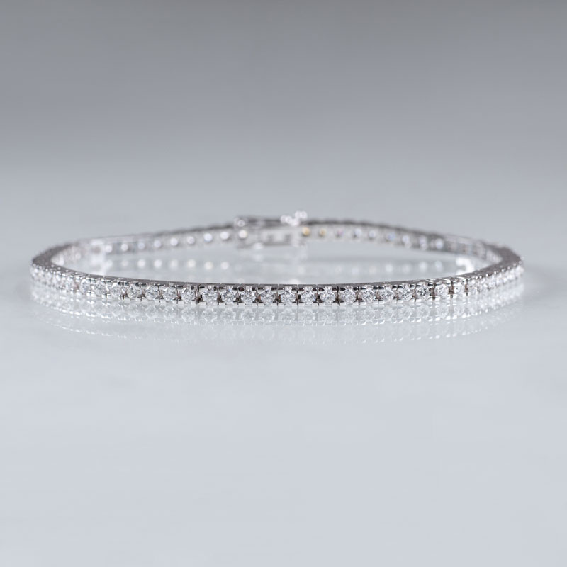 An exceptional, white diamond bracelet