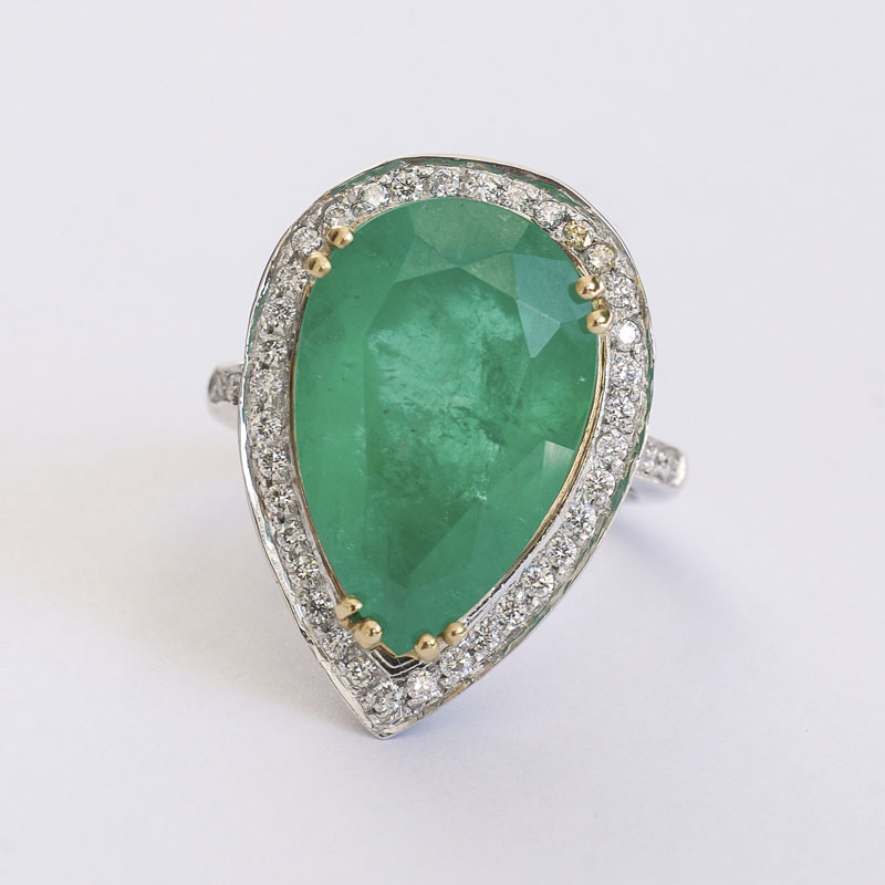 Hochfeiner Smaragd-Brillant-Ring