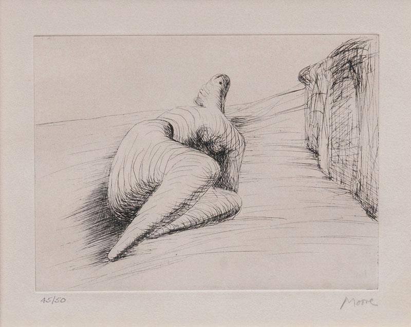 Curved reclining Figure in Landscape II