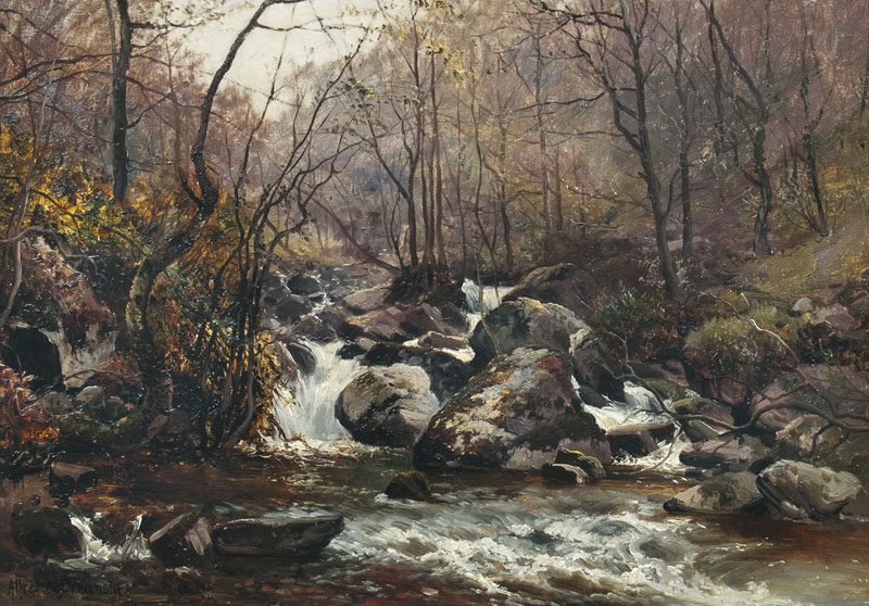 Alfred de Bréanski - Ein Wasserfall des West Lyn-Flusses Ein Wasserfall des West Lyn-Flusses