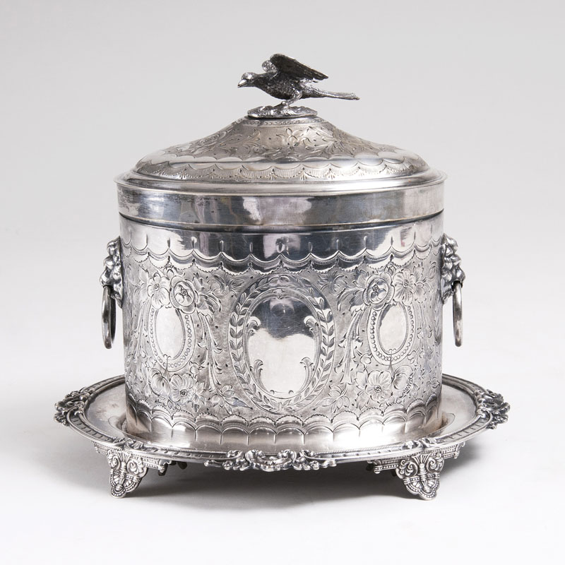 A Lidded Box with Crowning Bird