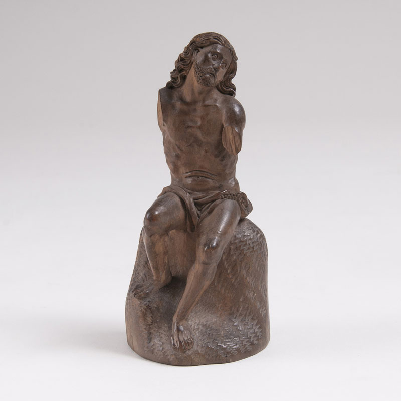 Museale Buchsbaum-Figur 'Christus in der Rast'