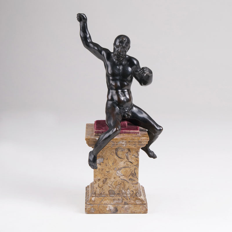 A Museum-Like Statuette 'Naked Riding Male'