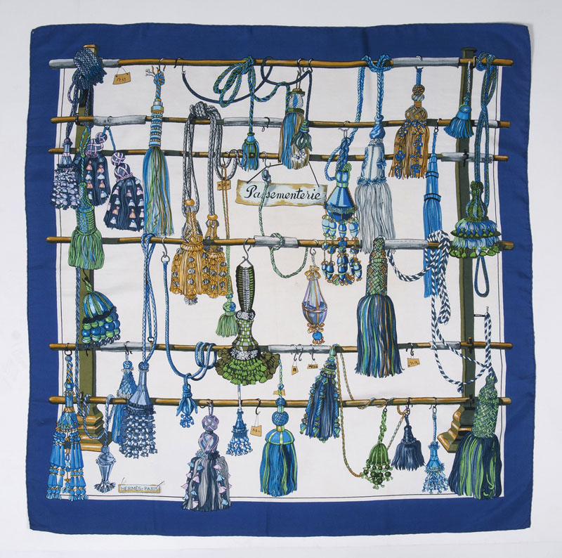 A Vintage Silk Scarf 'Passementerie'