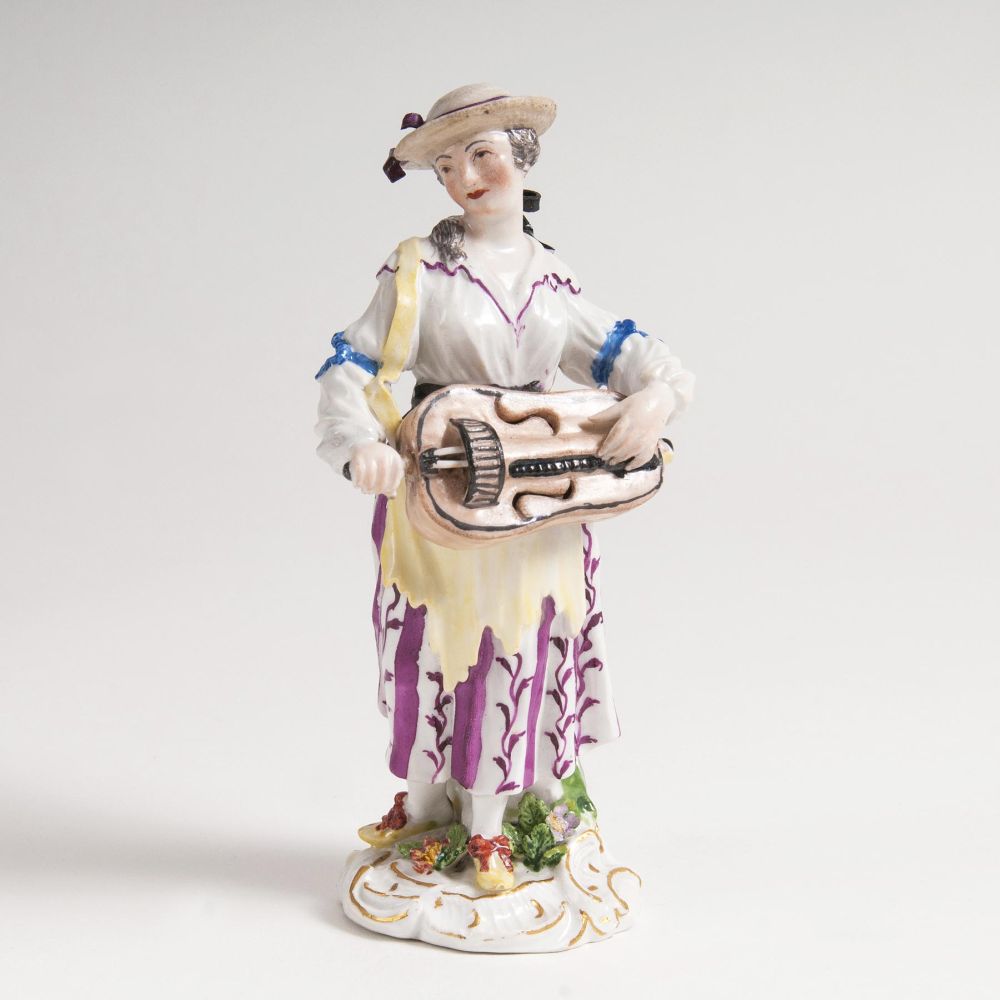 A Figure 'Girl with Hurdy-gurdy'