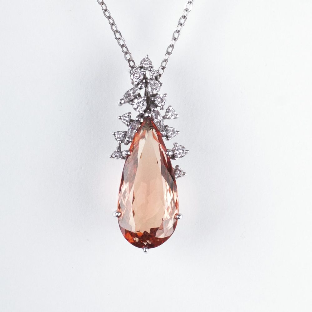 An Exaordinary Tourmaline Diamond Pendant by Jeweller Stern