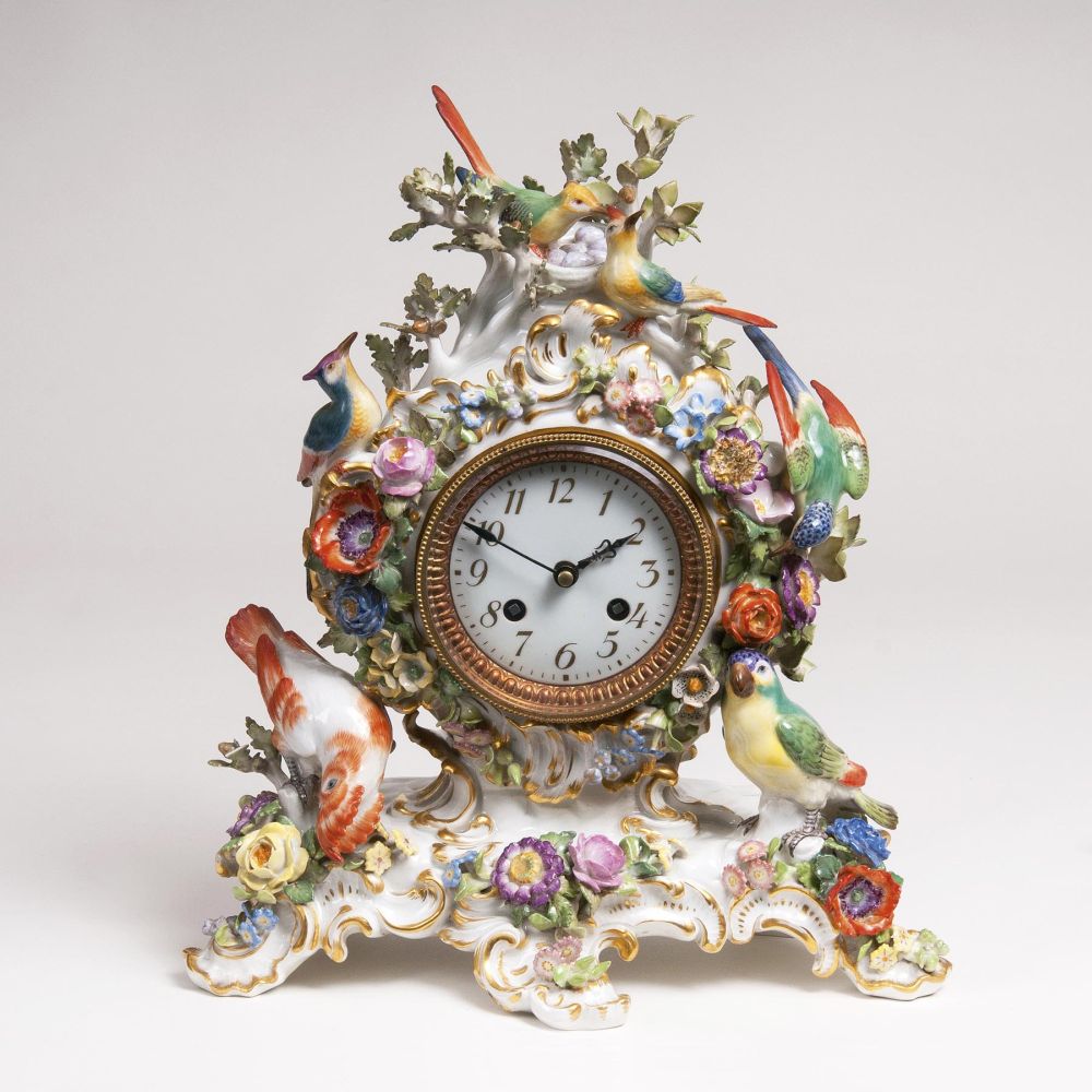 A Small Mantle Clock with Birds