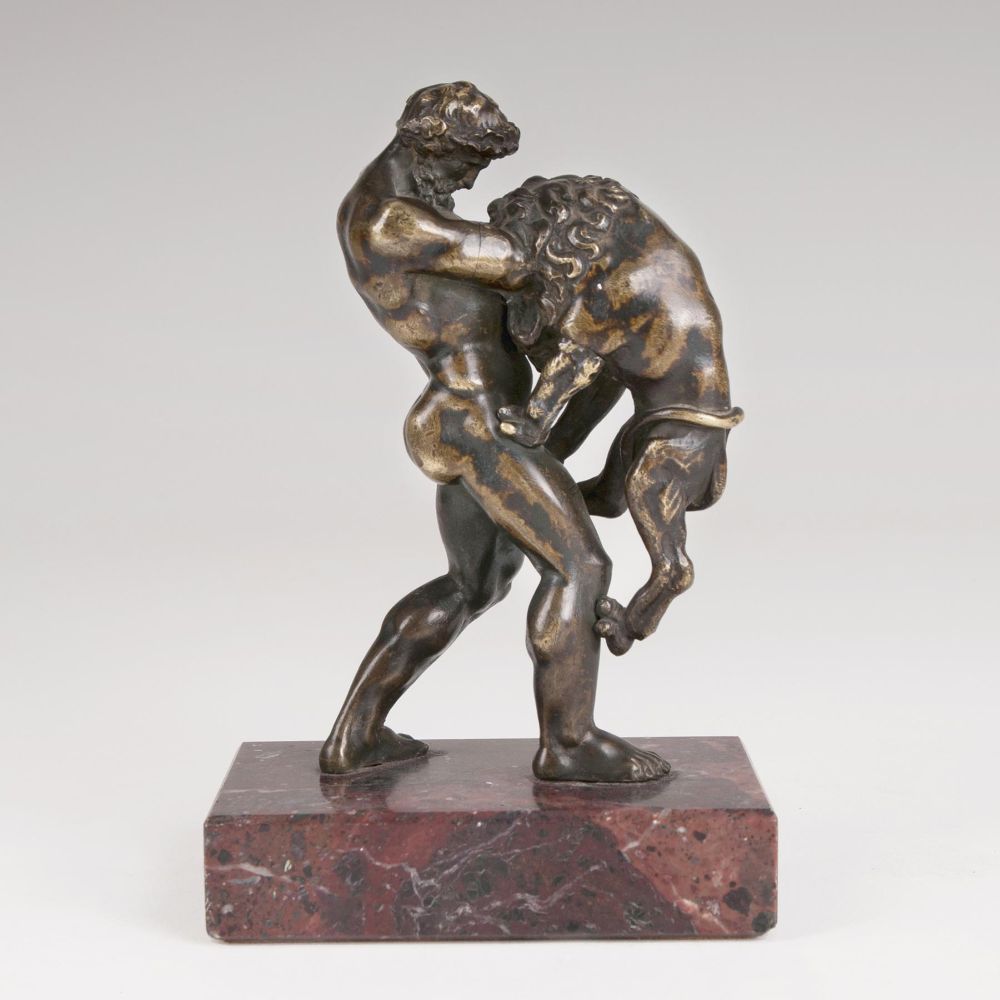 An Important Bronze Sculpture 'Hercules and the Nemean Lion'