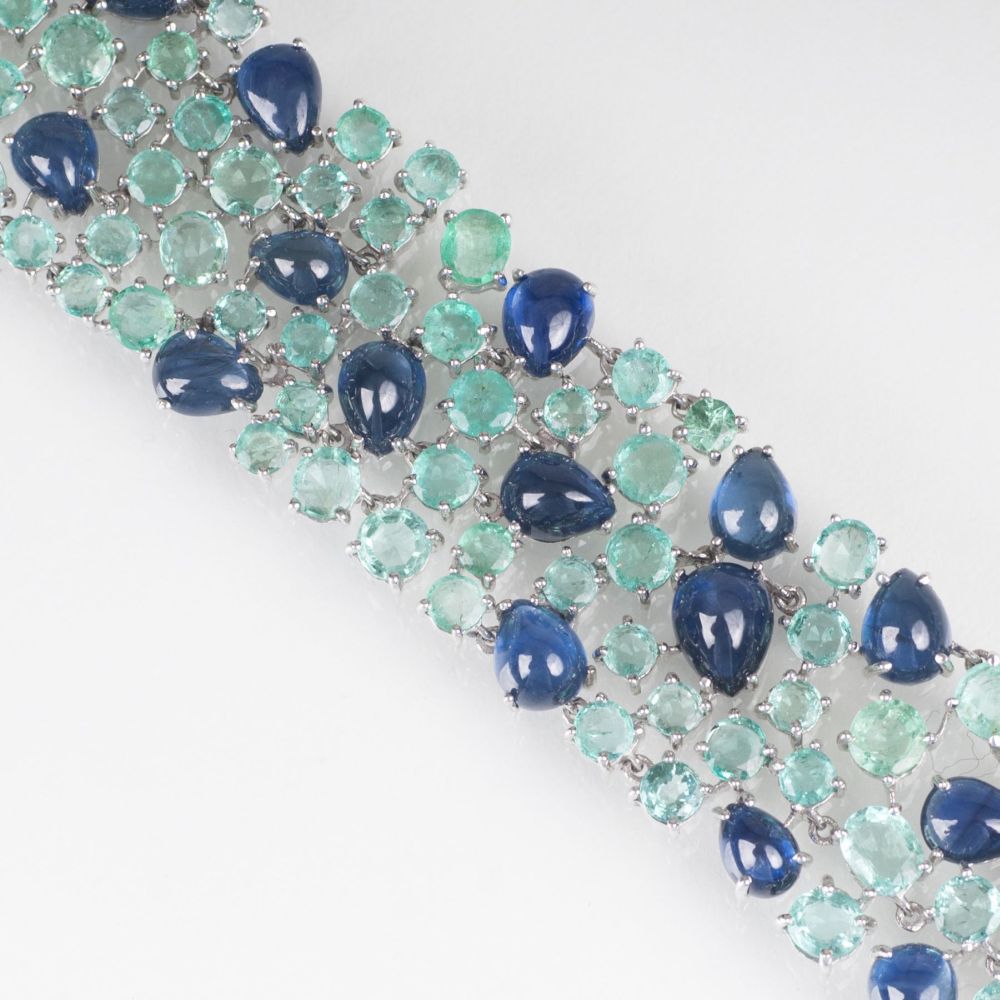 A highcarat Emerald Sapphire Bracelet
