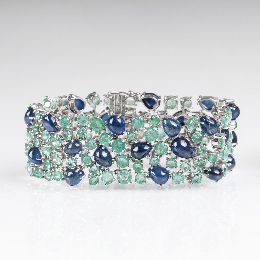 A highcarat Emerald Sapphire Bracelet - image 2